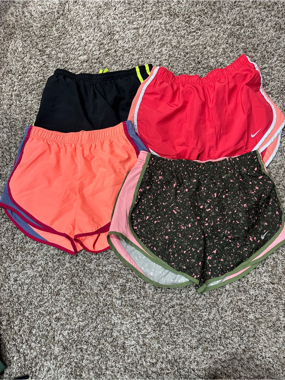 Nike Tempo Women’s Multi-Color Athletic Running Dri-Fit Shorts Set
